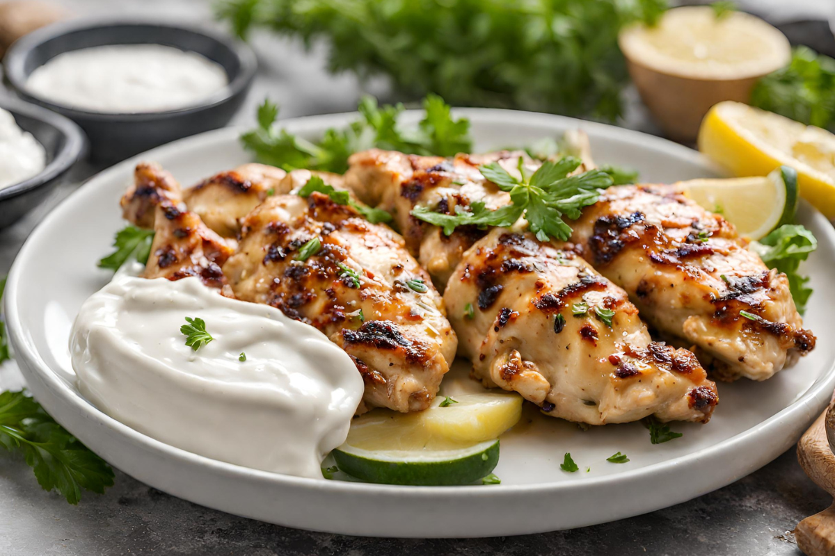 How long chicken marinate in Greek yogurt?